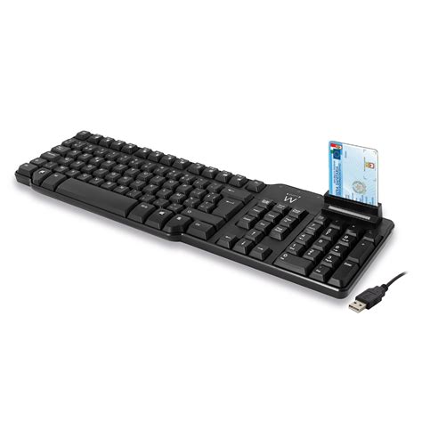 keyboard with integrated smart card reader|backlit keyboard with card reader.